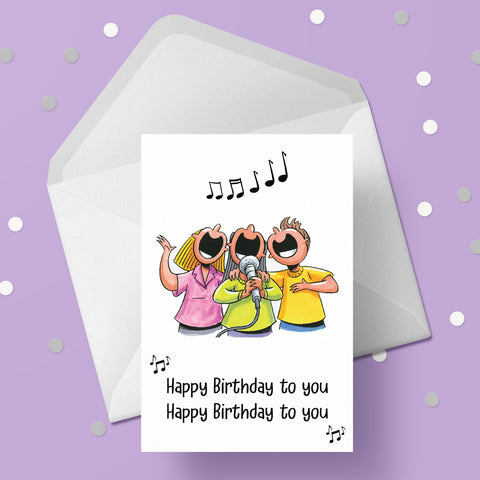 Sing / Microphone 02 Birthday Card