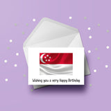 Singapore Flag Birthday Card