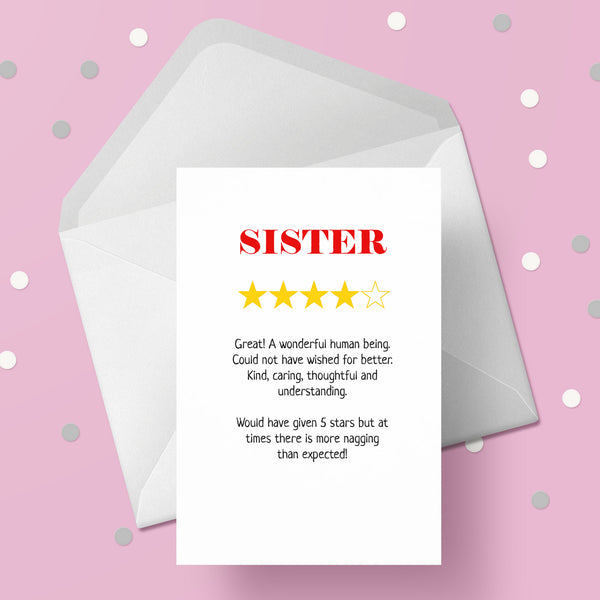 Sister Birthday Card 08 - funny review