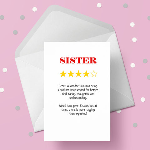 Birthday Card for Sister 01 - funny review