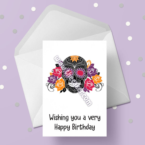 Skull 03 Birthday Card