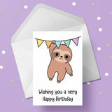 Sloth 01 Birthday Card