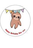 Sloth 01 Edible Icing Cake Topper