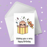 Sloth 03 Birthday Card