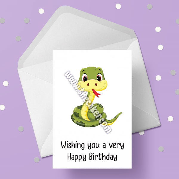 Snake Birthday Card 04