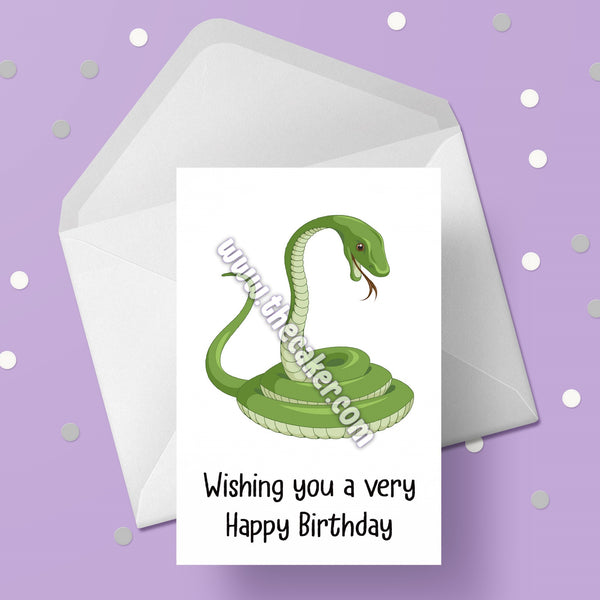 Snake Birthday Card 05