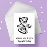 Snake 01 Birthday Card