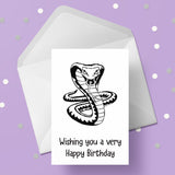 Snake Birthday Card 01