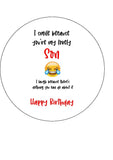 Son Edible Icing Cake Topper 02