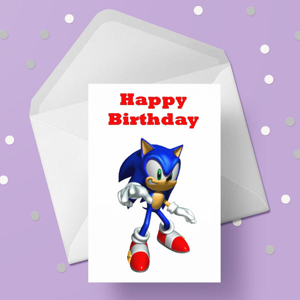 Sonic the hedgehog 01 Birthday Card