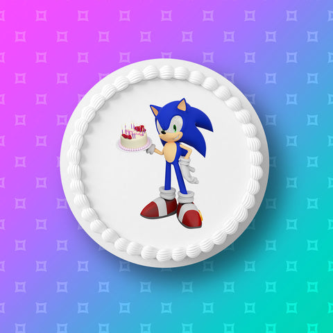 Sonic the Hedgehog 02 Edible Icing Cake Topper