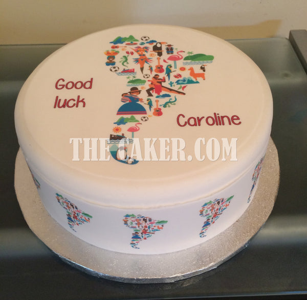 South America Edible Icing Cake Topper