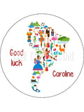 South America Edible Icing Cake Topper
