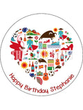 Spain Love Spanish Edible Icing Cake Topper