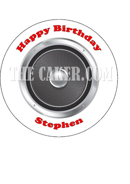 Music Speaker Edible Icing Cake Topper