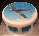 WW2 Spitfire Plane Edible Icing Cake topper 01