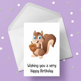 Squirrel Birthday Card 02
