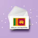 Sri Lanka Flag Birthday Card