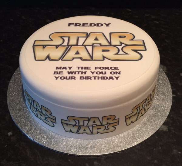 Star Wars Logo Edible Icing Cake Topper
