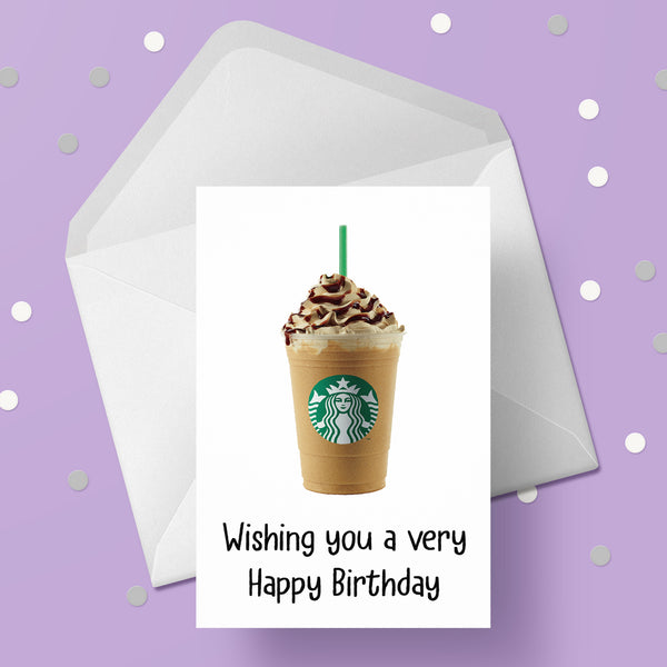 Starbucks Drink Birthday Card