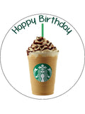 Starbucks Drink Edible Icing Cake Topper