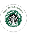 Starbucks Coffee Logo Edible Icing Cake Topper