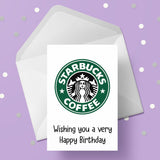 Starbucks Coffee Logo Birthday Card