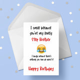 Step Brother Birthday Card 01