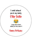 Step Sister Edible Icing Cake Topper 01