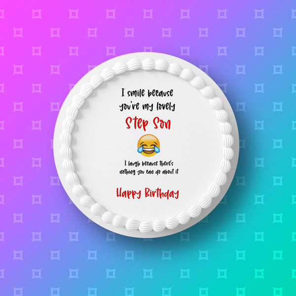 Step Son Edible Icing Cake Topper 01