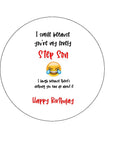 Step Son Edible Icing Cake Topper 01