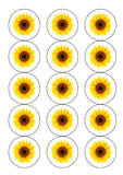 Sunflower 01 Edible Icing Cake Topper