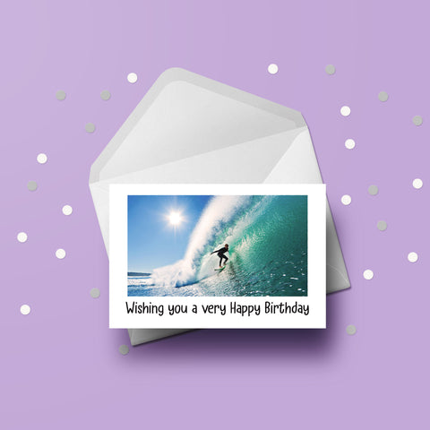 Surfing Surf Board 01 Birthday Card