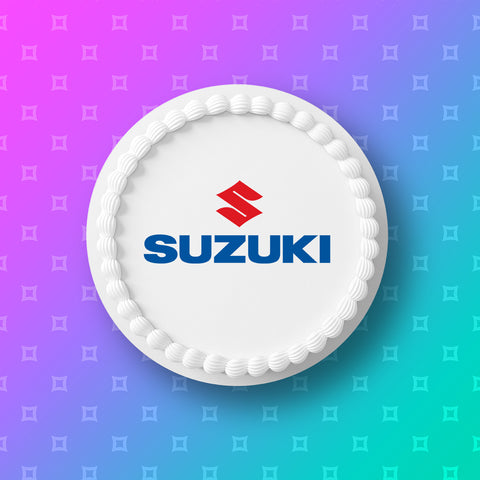 Suzuki Logo Edible Icing Cake Topper or Ribbon