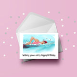 Swim / Swimming Birthday Card 03