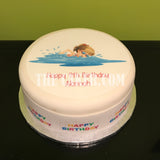 Swim Swimming Edible Icing Cake Topper 02