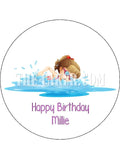 Swim Swimming Edible Icing Cake Topper 02