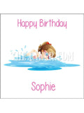 Swim Swimming Edible Icing Cake Topper 02