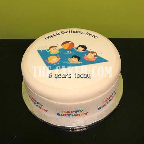 Swim / Swimming Edible Icing Cake Topper 01
