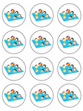 Swim Swimming Edible Icing Cake Topper 01