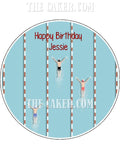 Swimming Pool Edible Icing Cake Topper
