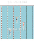 Swimming Pool Edible Icing Cake Topper