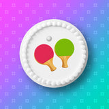 Table Tennis Ping Pong Edible Icing Cake Topper