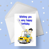 Taxi Cab Driver Birthday Card