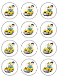Taxi Cab Driver Edible Icing Cake Topper