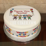 Teacher Tutor Edible Icing Cake Topper 01