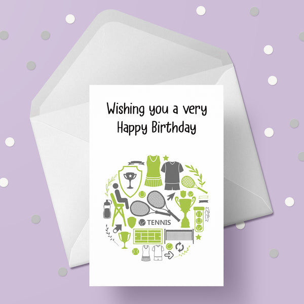 Tennis Theme Birthday Card