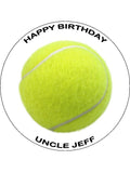 Tennis Ball Edible Icing Cake Topper
