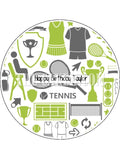 Tennis Theme Edible Icing Cake Topper