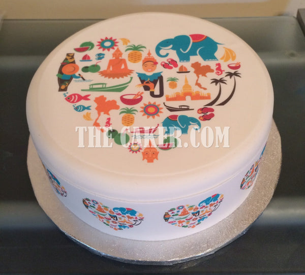 Thailand Love Edible Icing Cake Topper